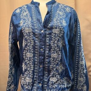 LIV Los Angeles embroidered, lightweight jacket/shirt, size M